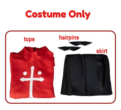 制服風デザイン×アクセ付きスカートコスチュームセット