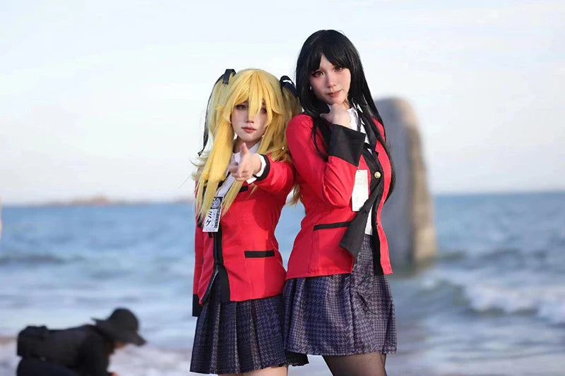 制服風デザイン×プリーツスカートのコスプレコスチュームセット