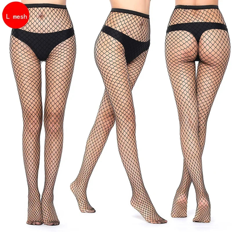 フィッシュネット×カットアウトのメッシュパンティストッキング
