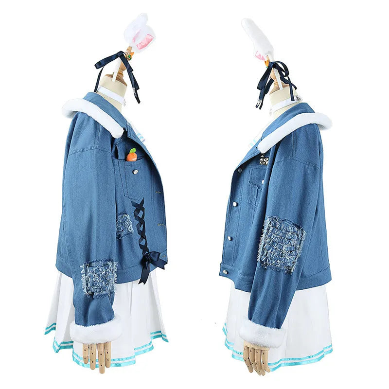 うさみみセーラー風デザイン×ジャケット付きドレスのコスプレコスチュームセット