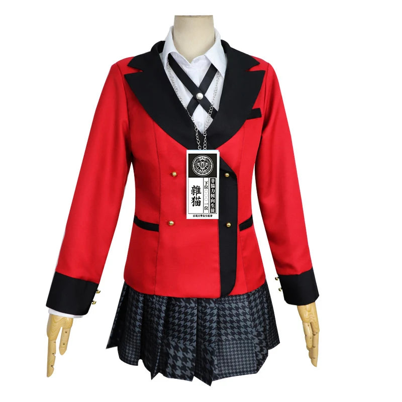 制服風デザイン×プリーツスカートのコスプレコスチュームセット