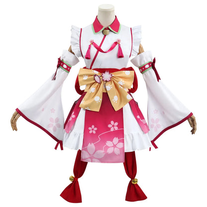 巫女デザイン×レイヤード構造のコスプレコスチュームセット