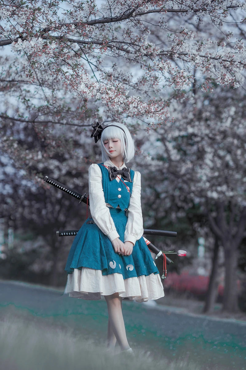 フリルデザイン×アクセ付きドレスのコスプレコスチュームセット
