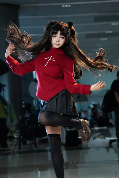 制服風デザイン×アクセ付きスカートコスチュームセット