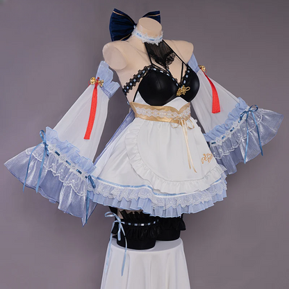 メイド風デザイン×フリル装飾のコスプレドレス