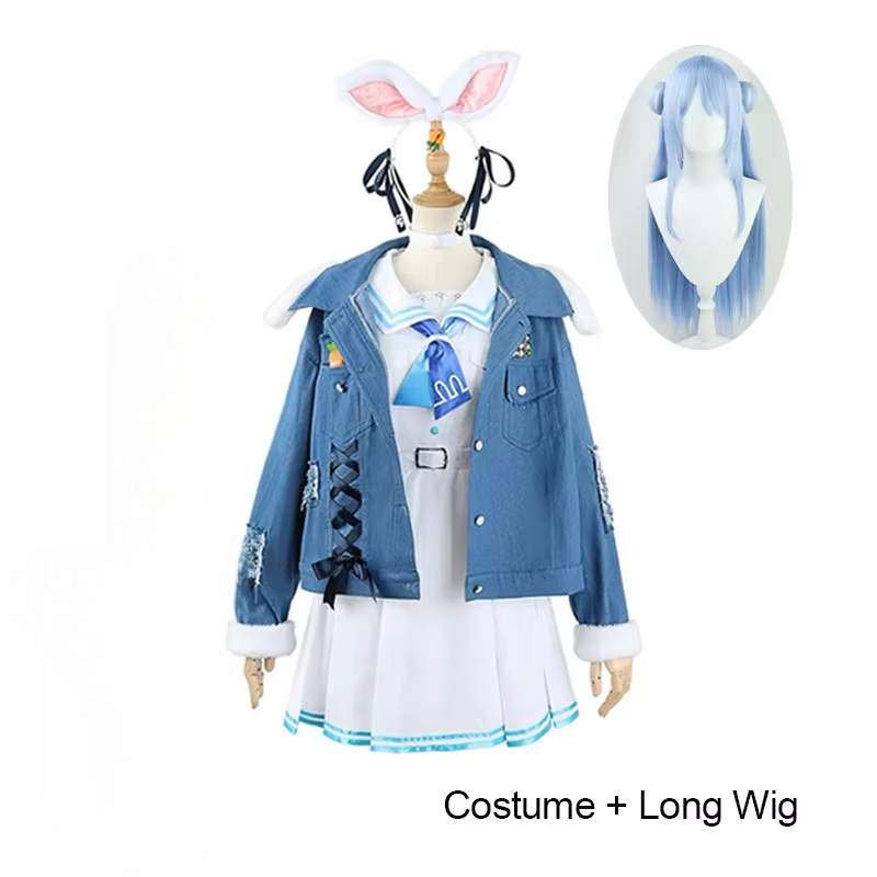 うさみみセーラー風デザイン×ジャケット付きドレスのコスプレコスチュームセット