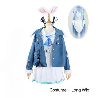 うさみみセーラー風デザイン×ジャケット付きドレスのコスプレコスチュームセット