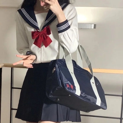 セーラーデザイン×長袖仕様の学生風コスチュームセット
