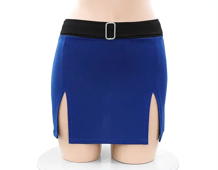 ラップスカート×タイトトップのCA風コスチュームセット