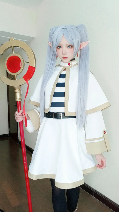 マント付き魔法使いドレス×ウィッグセットのコスプレコスチューム