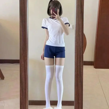 体操着トップ×ブルマの学生風コスチュームセット