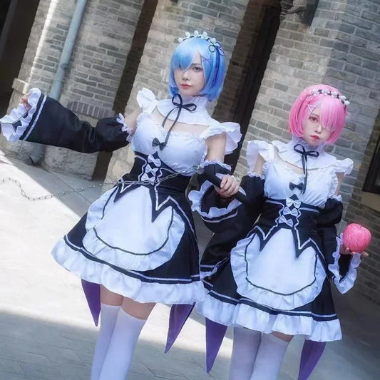 フリルデザイン×ロリータ風シルエットのメイドコスチュームトップ