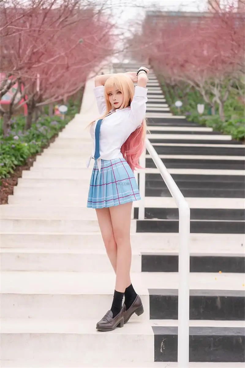 セーラー服デザイン×ウィッグ アニメコスプレ制服セット