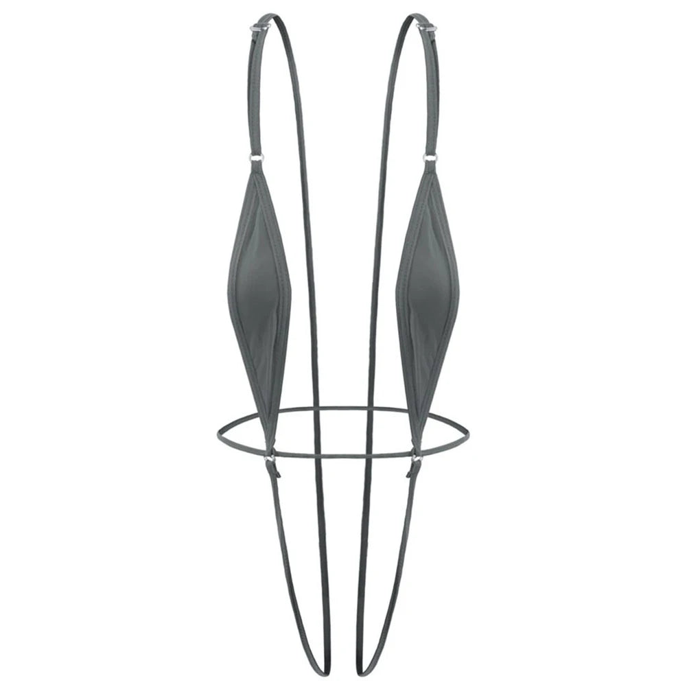 バックレス×Vストリングのワンピーススイムウェア