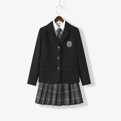 ブレザー×プリーツスカートのセーラー風学生制服セット