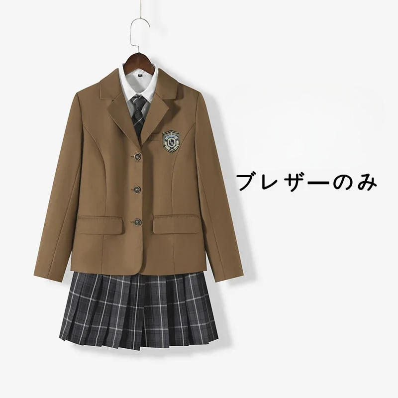 ブレザー×プリーツスカートのセーラー風学生制服セット
