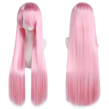 ロングストレートコスプレウィッグ（80cm）