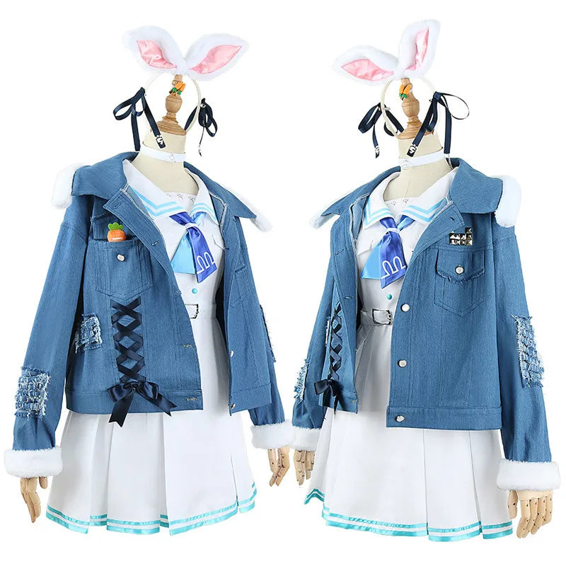 うさみみセーラー風デザイン×ジャケット付きドレスのコスプレコスチュームセット