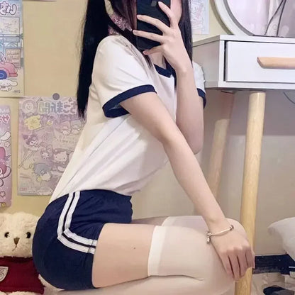 体操着トップ×ブルマの学生風コスチュームセット
