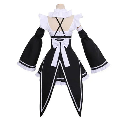 フリルデザイン×ロリータ風シルエットのメイドコスチュームトップ