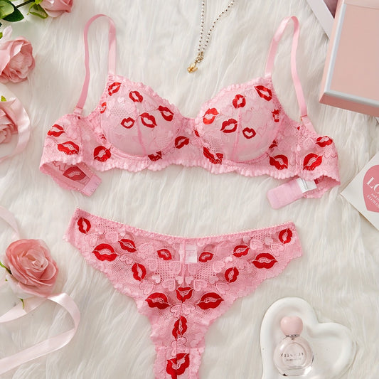 レーストリムブラ＆ショーツ セクシーランジェリーセット