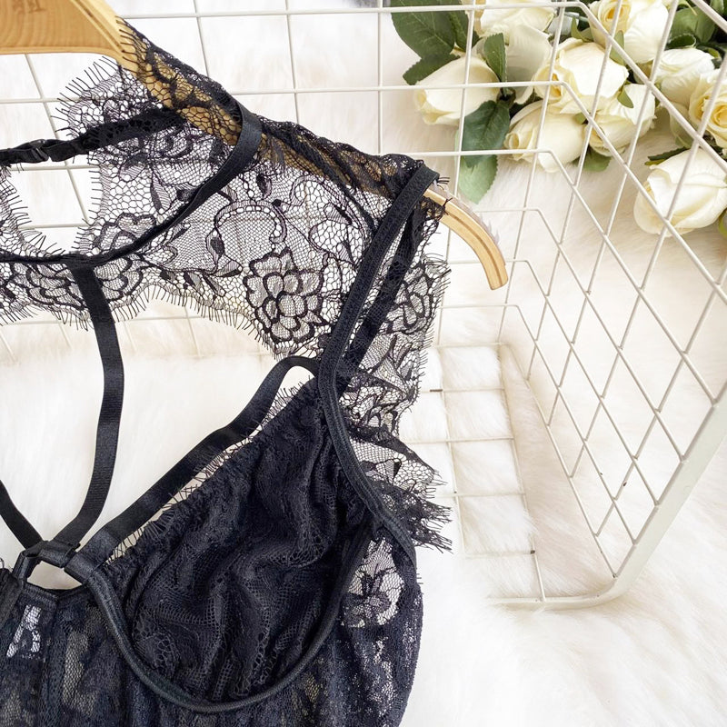 レース透けボディコンワンピース