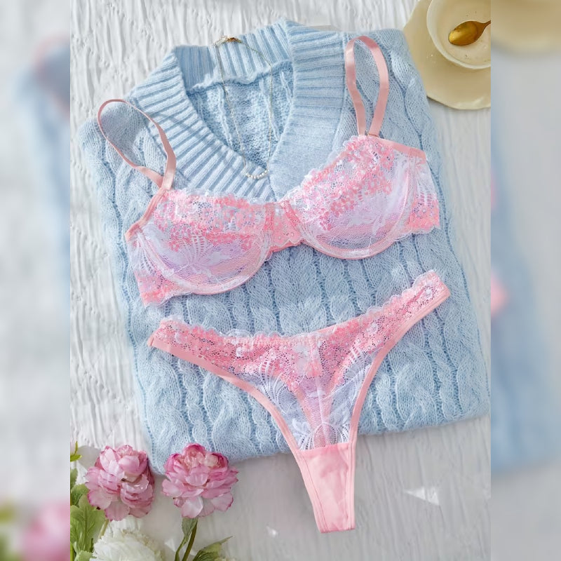 レースデザイン ポリアミドランジェリーセット