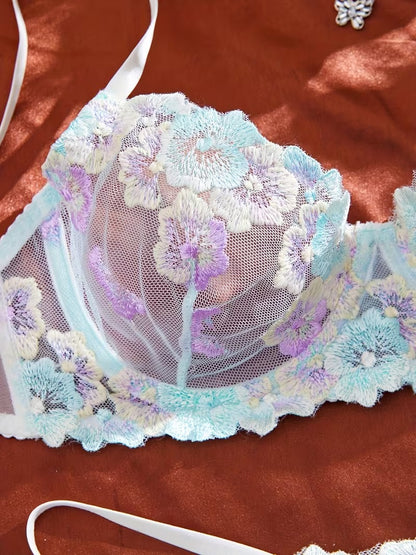 レース刺繍ランジェリーセット エレガント＆セクシーインティメイトウェア