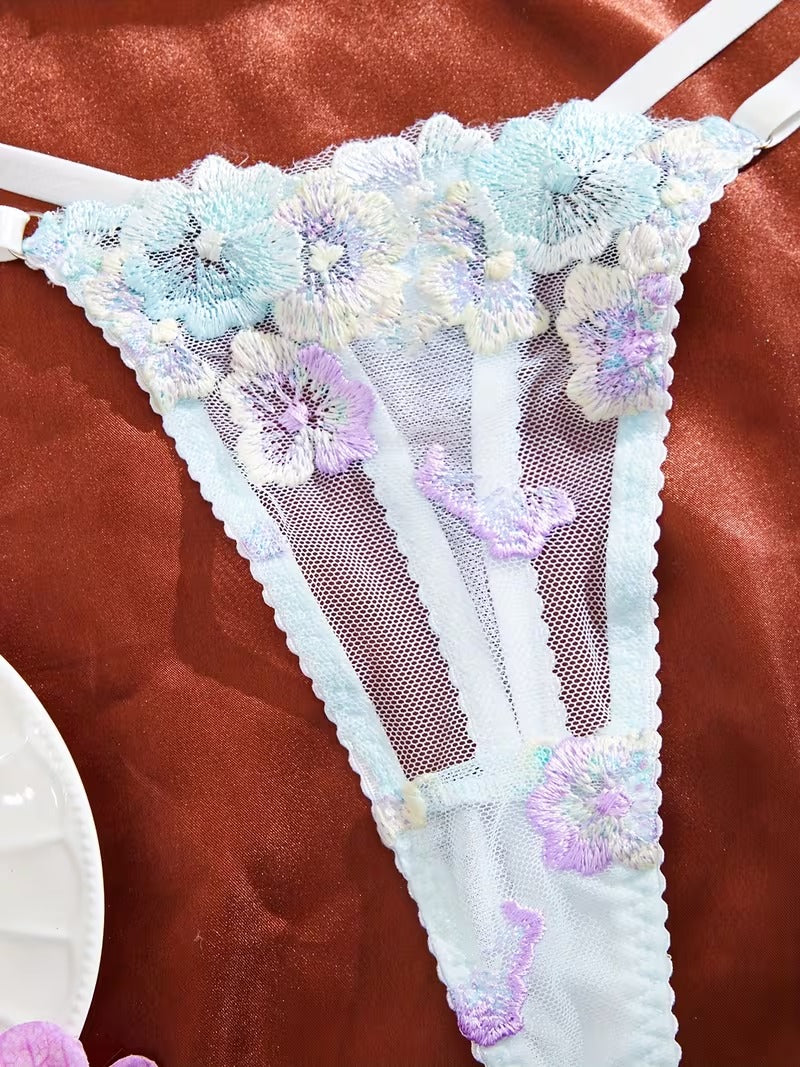 レース刺繍ランジェリーセット エレガント＆セクシーインティメイトウェア