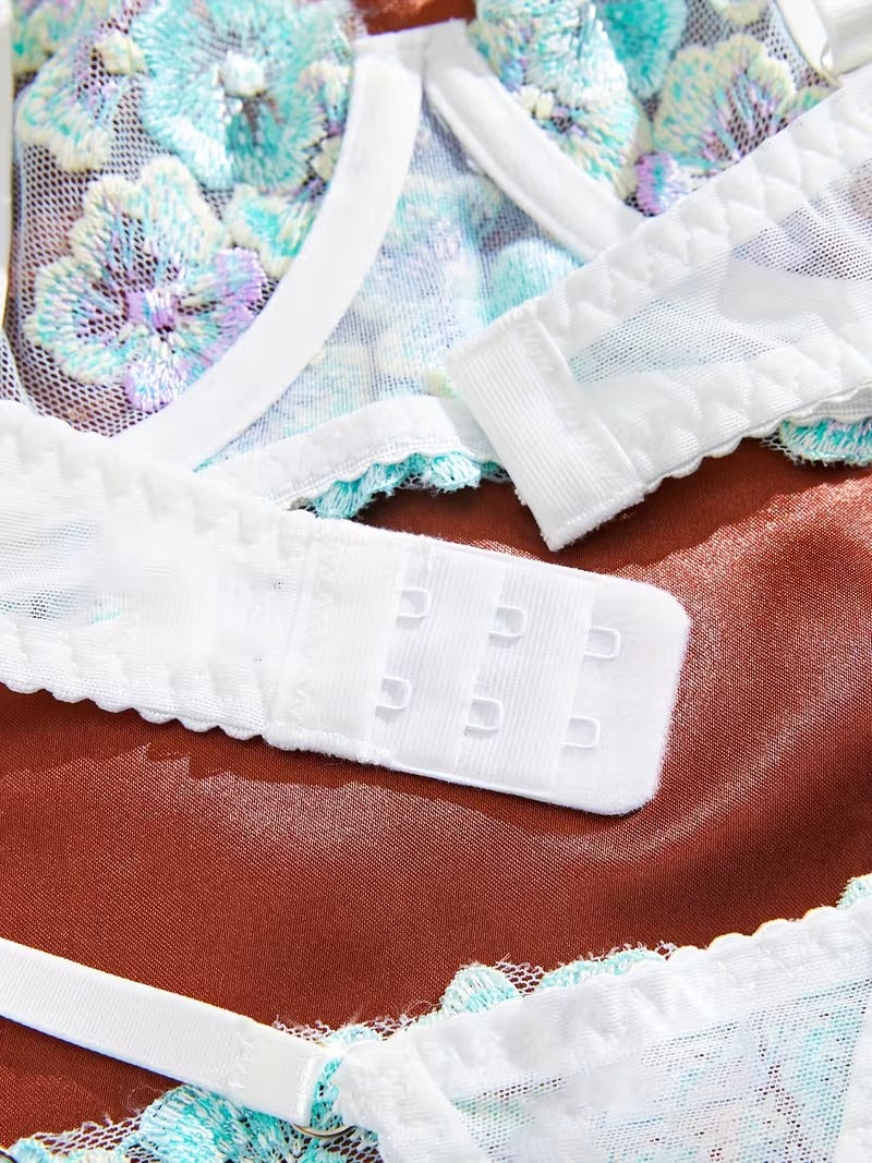 レース刺繍ランジェリーセット エレガント＆セクシーインティメイトウェア