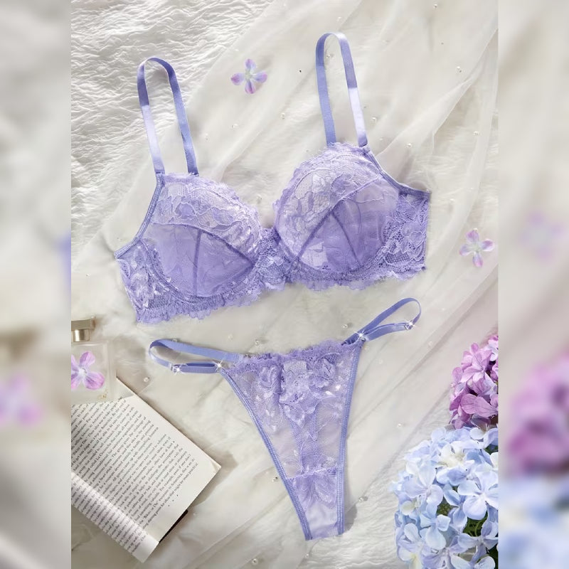レースアイラッシュランジェリーセット セクシー＆コンフォートフィット