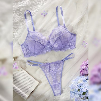 レースアイラッシュランジェリーセット セクシー＆コンフォートフィット