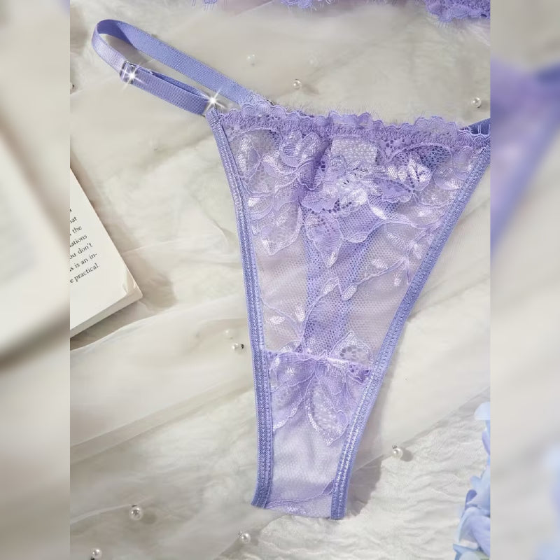 レースアイラッシュランジェリーセット セクシー＆コンフォートフィット