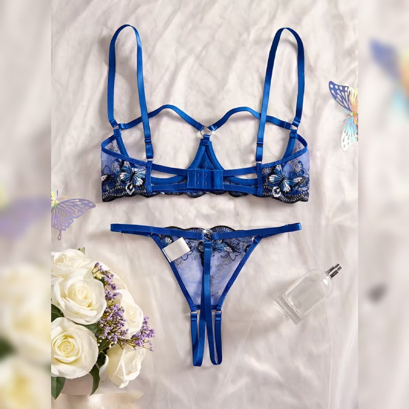 レース刺繍ランジェリーセット エレガント＆セクシーインティメイトウェア