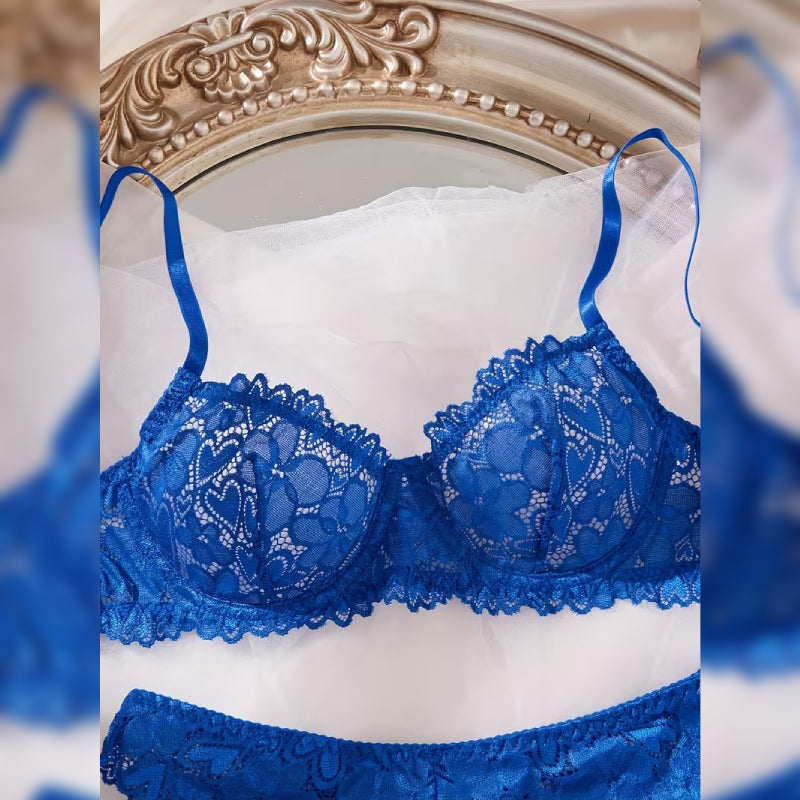 レースデザインブラ＆ショーツ セクシーランジェリーセット