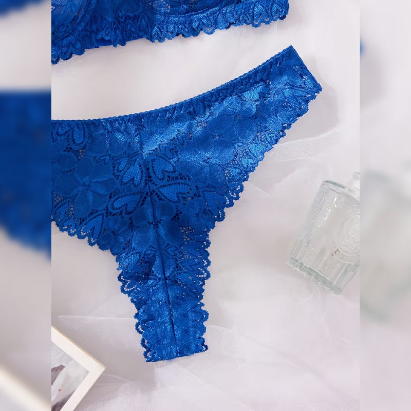 レースデザインブラ＆ショーツ セクシーランジェリーセット
