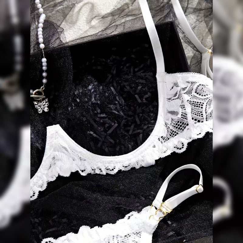 カットアウトデザイン セクシーブラ＆ショーツ ランジェリーセット