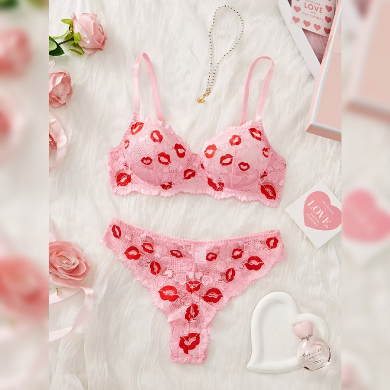 レーストリムブラ＆ショーツ セクシーランジェリーセット