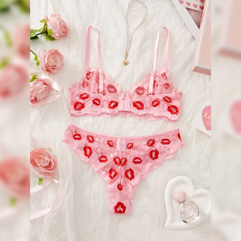 レーストリムブラ＆ショーツ セクシーランジェリーセット