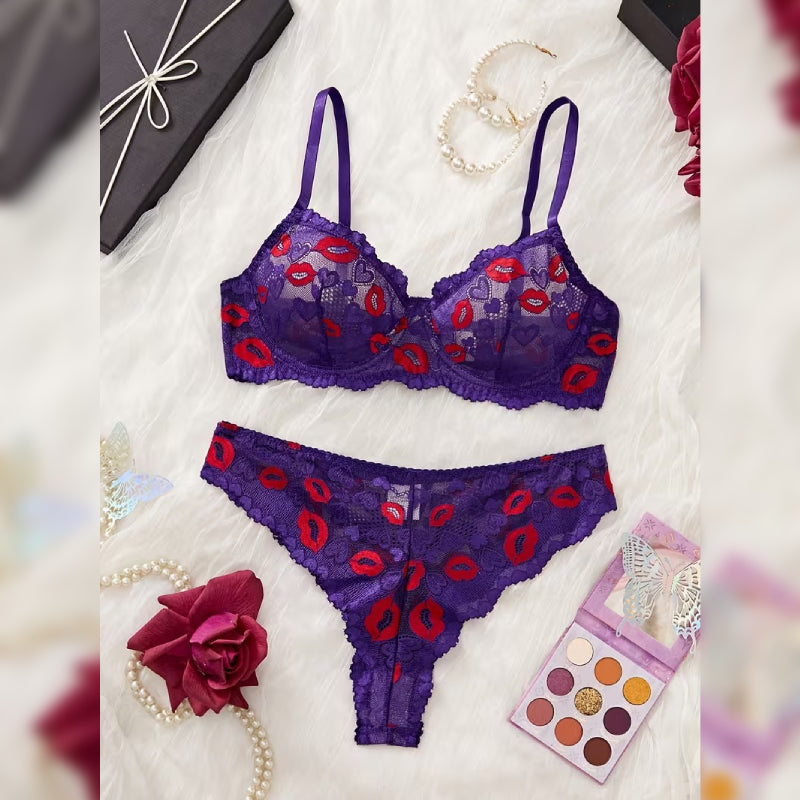 レーストリムブラ＆ショーツ セクシーランジェリーセット