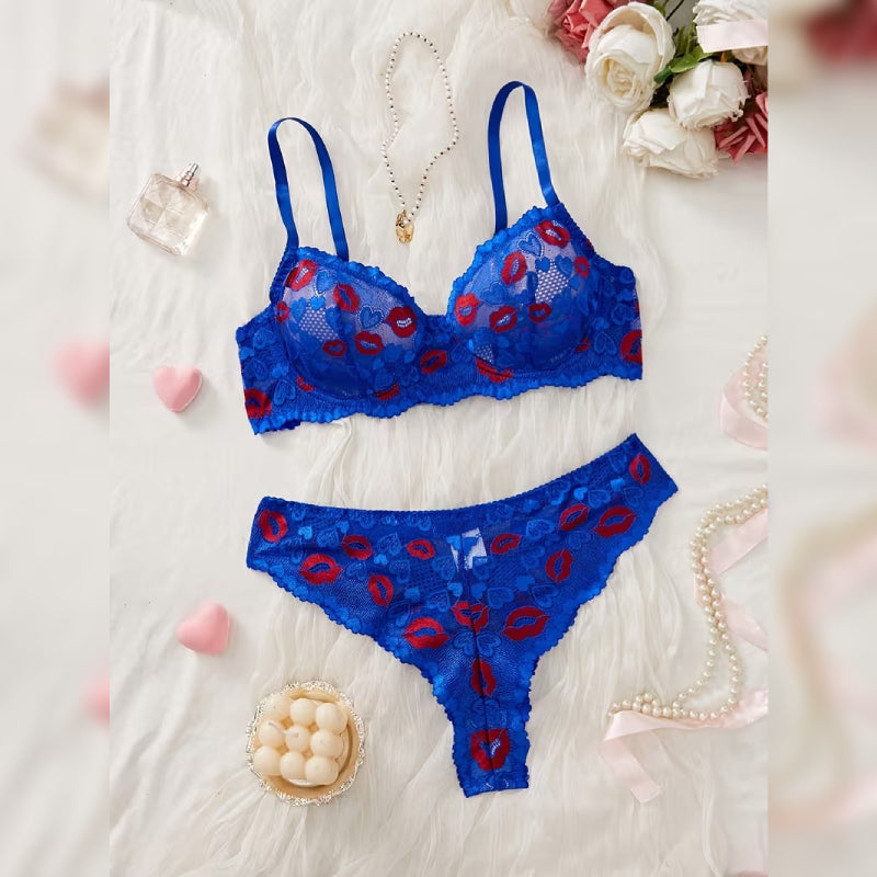 レーストリムブラ＆ショーツ セクシーランジェリーセット