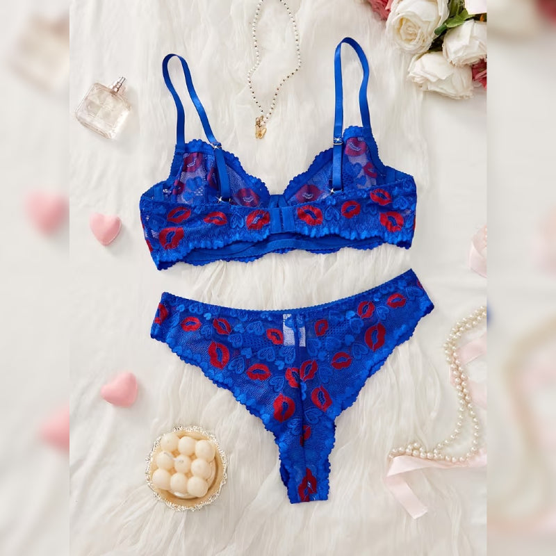 レーストリムブラ＆ショーツ セクシーランジェリーセット