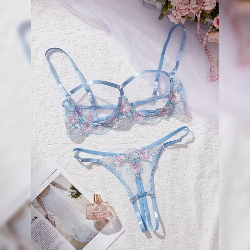 刺繍デザイン ランジェリーセット