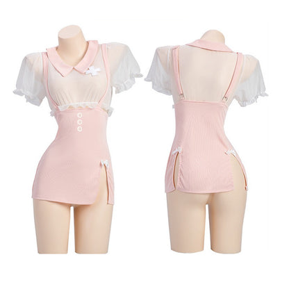 サスペンダー付きピンクナース