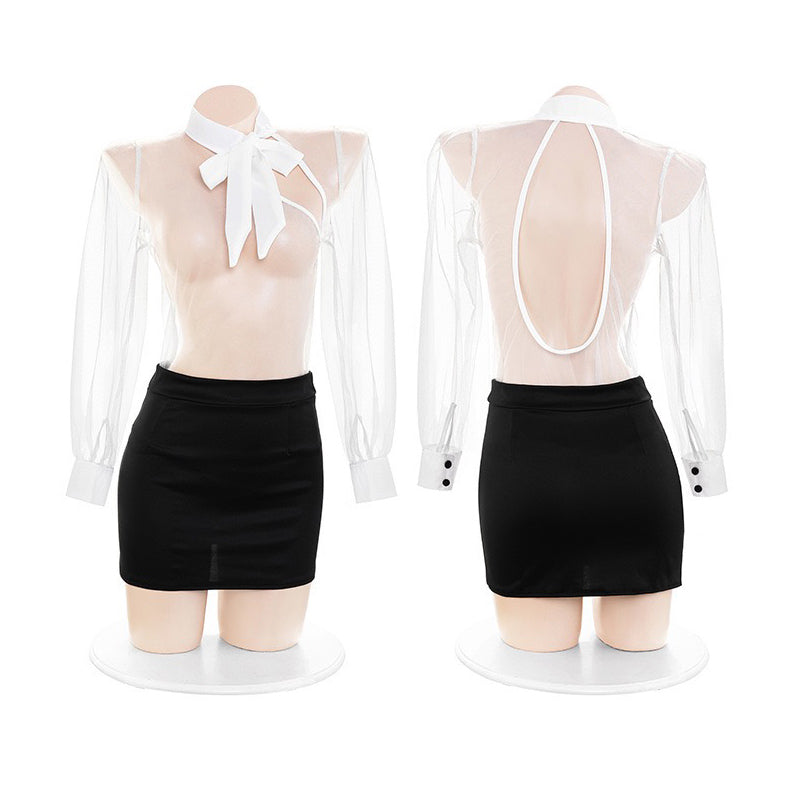 透けブラウス＆タイトスカート OL秘書