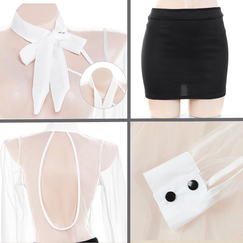 透けブラウス＆タイトスカート OL秘書